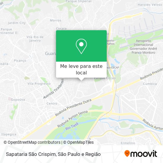 Sapataria São Crispim mapa