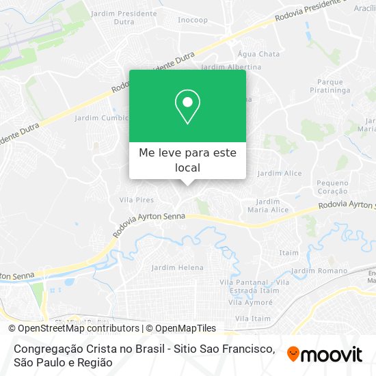 Congregação Crista no Brasil - Sitio Sao Francisco mapa
