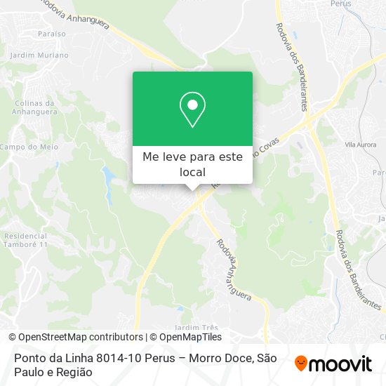 Ponto da Linha 8014-10 Perus – Morro Doce mapa