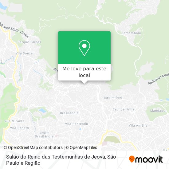 Salão do Reino das Testemunhas de Jeová mapa