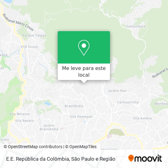 E.E. República  da Colômbia mapa