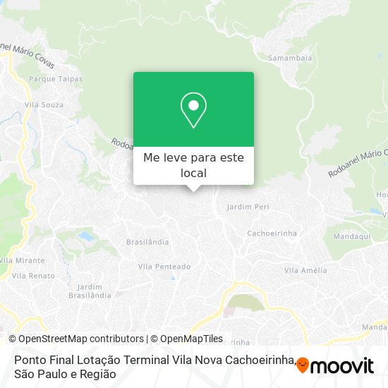 Ponto Final Lotação Terminal Vila Nova Cachoeirinha mapa