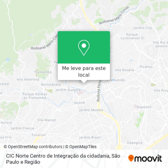 CIC Norte Centro de Integração da cidadania mapa