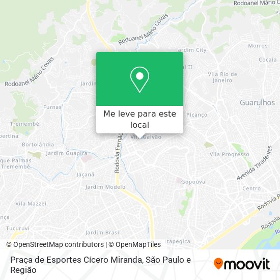 Praça de Esportes Cícero Miranda mapa