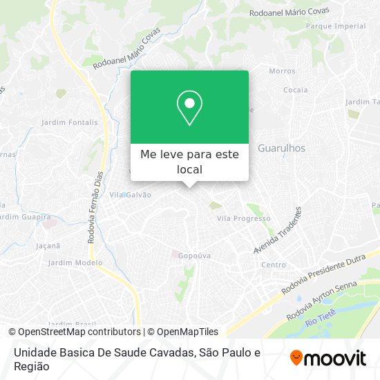 Unidade Basica De Saude Cavadas mapa