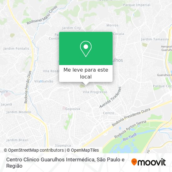 Centro Clinico Guarulhos Intermédica mapa