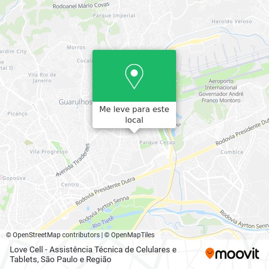 Love Cell - Assistência Técnica de Celulares e Tablets mapa