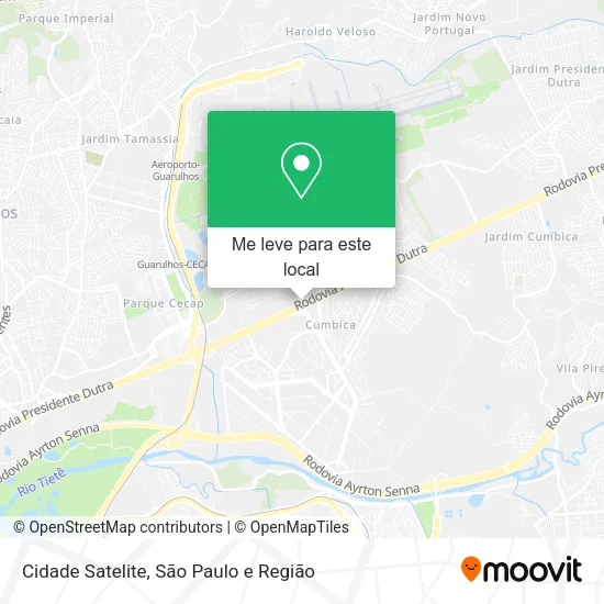 Mapa da Cidade Satélite de Cumbica - Guarulhos-SP