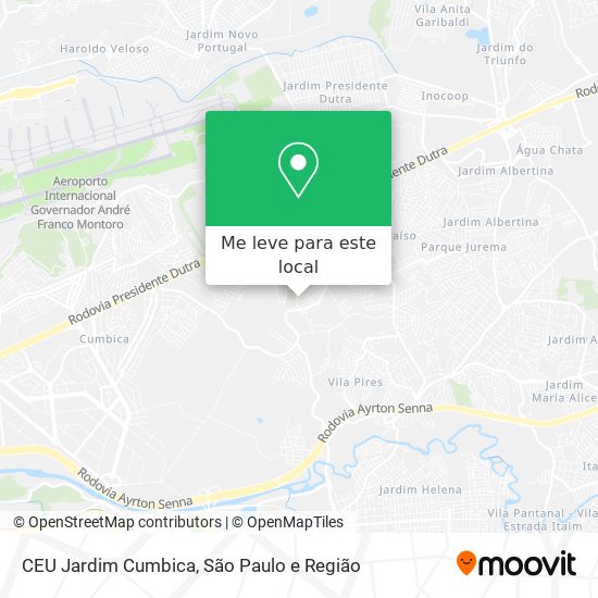 CEU Jardim Cumbica mapa