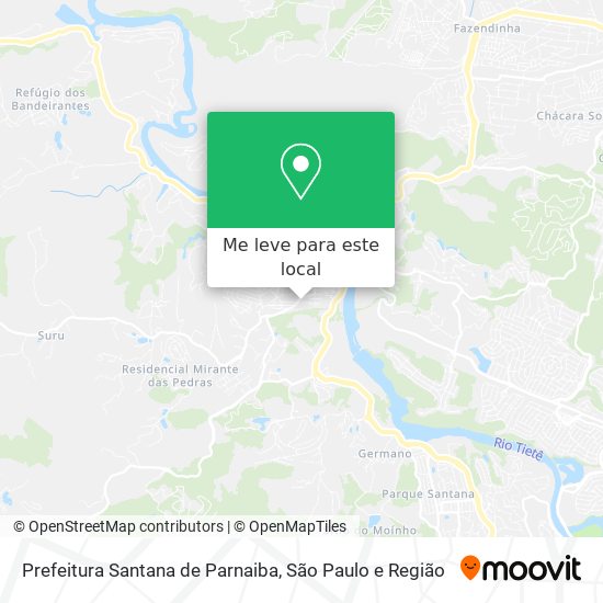 Prefeitura Santana de Parnaiba mapa