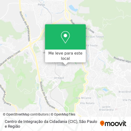 Centro de Integração da Cidadania (CIC) mapa