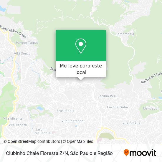 Clubinho Chalé Floresta Z/N mapa