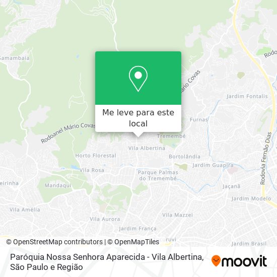 Paróquia Nossa Senhora Aparecida - Vila Albertina mapa