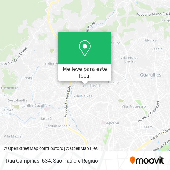 Rua Campinas, 634 mapa