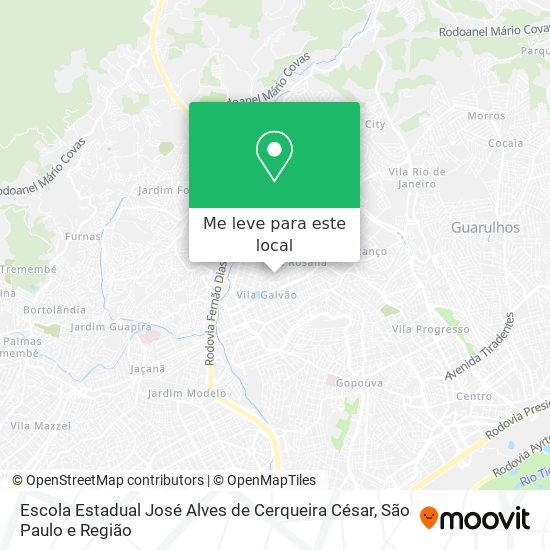 Escola Estadual José Alves de Cerqueira César mapa