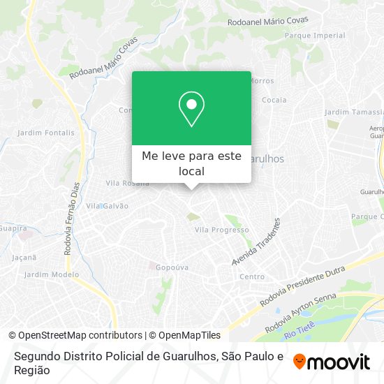 Segundo Distrito Policial de Guarulhos mapa