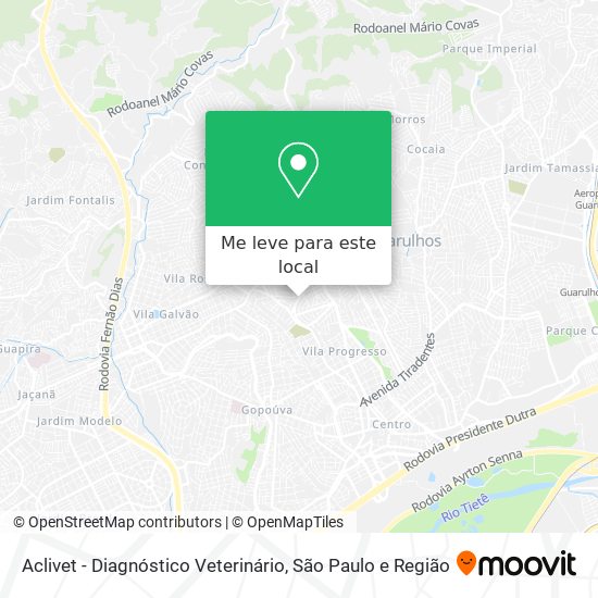 Aclivet - Diagnóstico Veterinário mapa