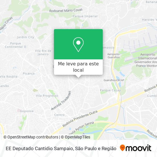 EE Deputado Cantidio Sampaio mapa