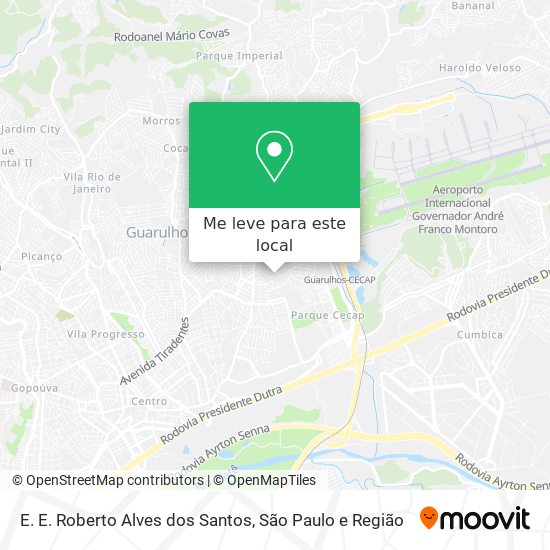 E. E. Roberto Alves dos Santos mapa