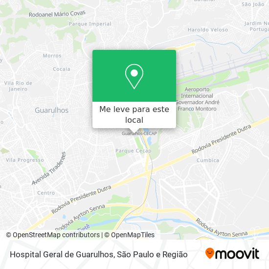 Hospital Geral de Guarulhos mapa