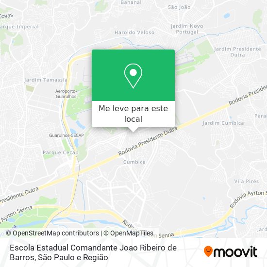 Escola Estadual Comandante Joao Ribeiro de Barros mapa