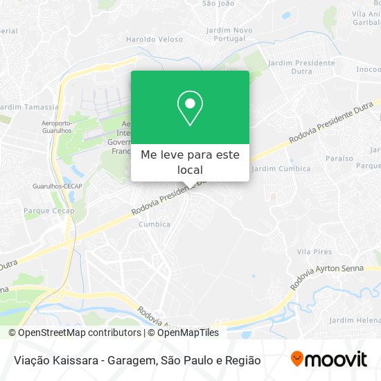 Viação Kaissara - Garagem mapa