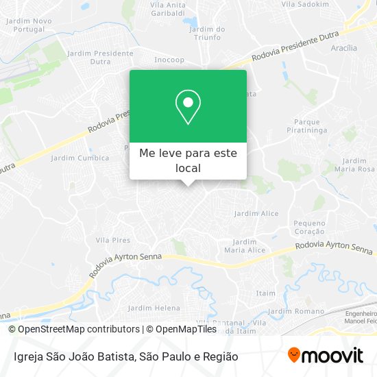 Igreja São João Batista mapa