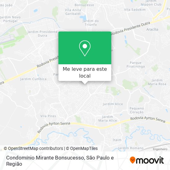 Condomínio Mirante Bonsucesso mapa
