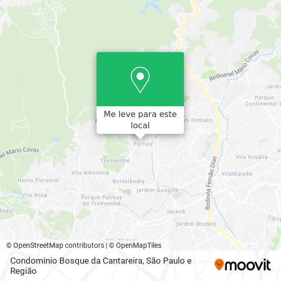 Condomínio Bosque da Cantareira mapa