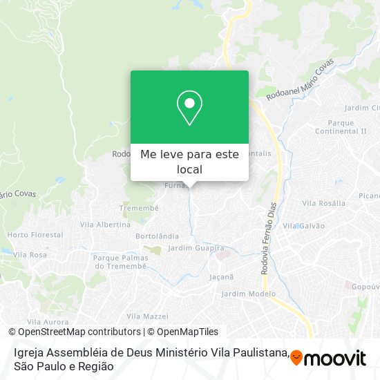 Igreja Assembléia de Deus Ministério Vila Paulistana mapa