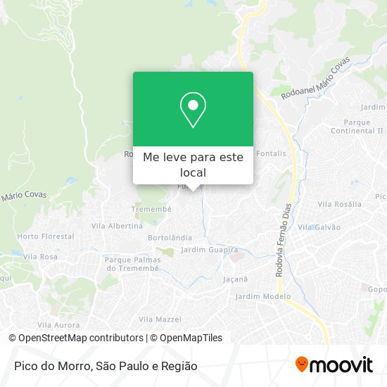 Pico do Morro mapa