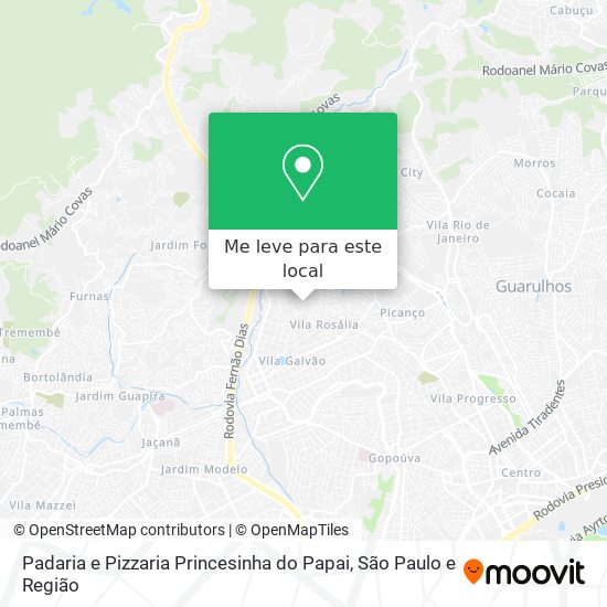 Padaria e Pizzaria Princesinha do Papai mapa