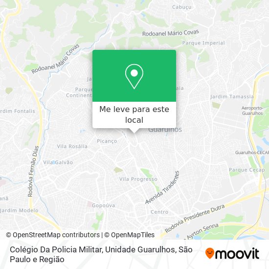 Colégio Da Policia Militar, Unidade Guarulhos mapa
