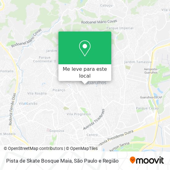 Pista de Skate Bosque Maia mapa