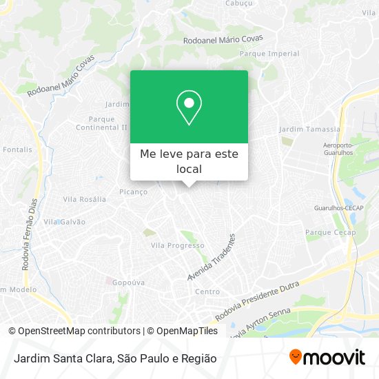 Jardim Santa Clara mapa