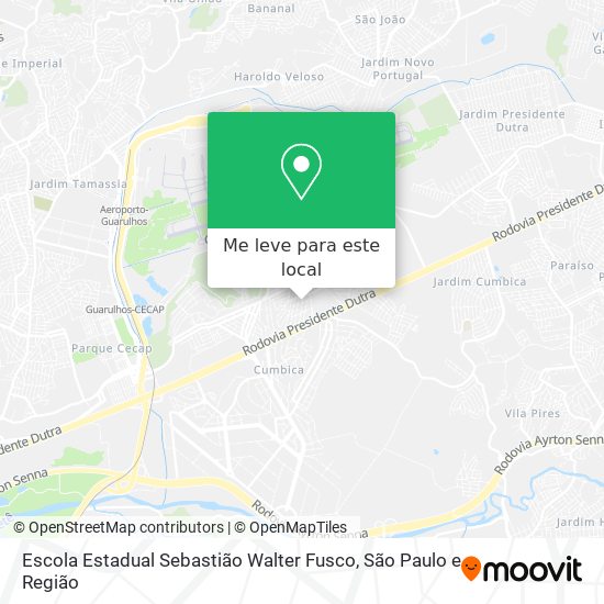 Escola Estadual Sebastião Walter Fusco mapa