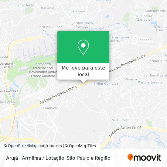 Arujá - Armênia / Lotação mapa