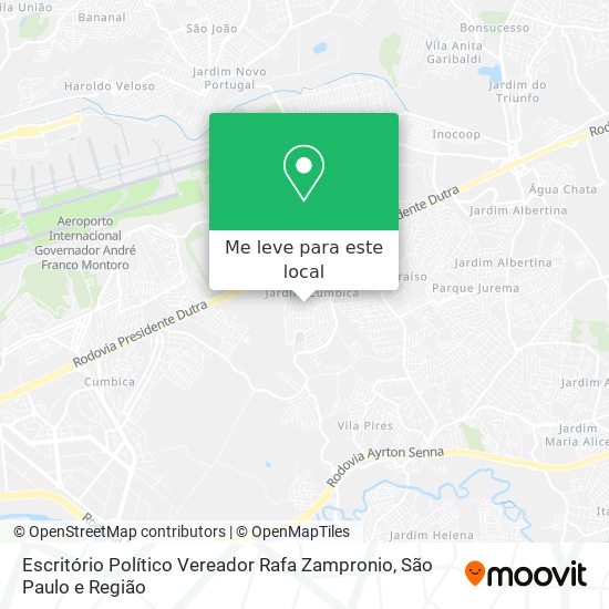 Escritório Político Vereador Rafa Zampronio mapa