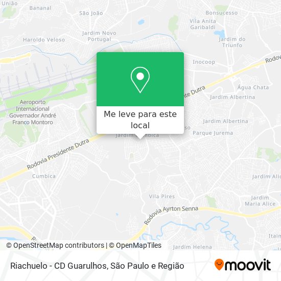 Riachuelo - CD Guarulhos mapa