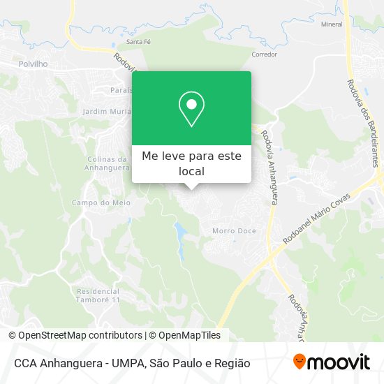 CCA Anhanguera - UMPA mapa
