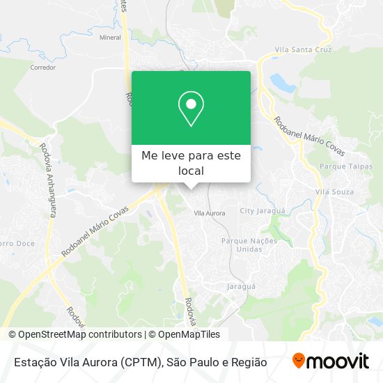 Estação Vila Aurora (CPTM) mapa