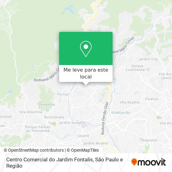 Centro Comercial do Jardim Fontalis mapa