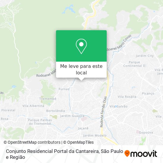Conjunto Residencial Portal da Cantareira mapa