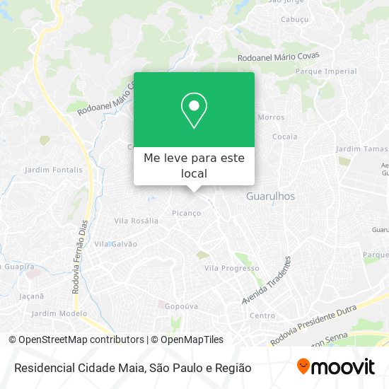 Residencial Cidade Maia mapa