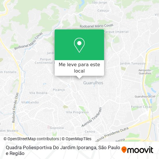 Quadra Poliesportiva Do Jardim Iporanga mapa