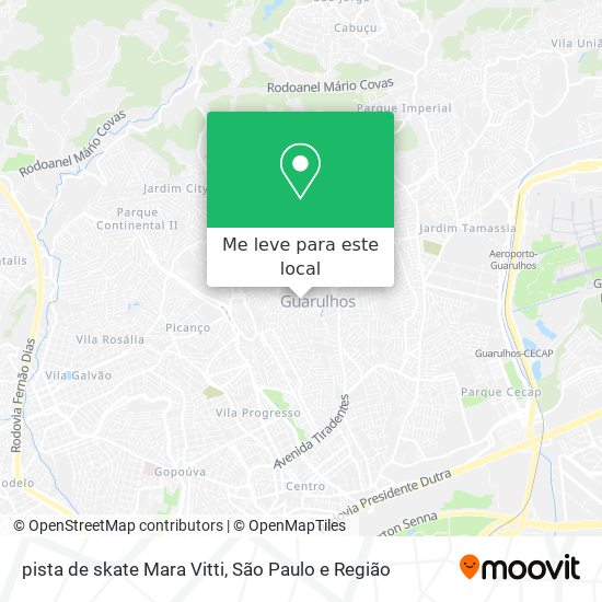 pista de skate Mara Vitti mapa