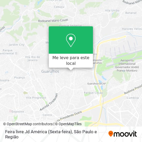 Feira livre Jd América (Sexta-feira) mapa