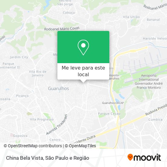 China Bela Vista mapa