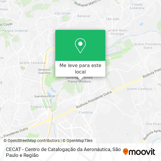 CECAT - Centro de Catalogação da Aeronáutica mapa