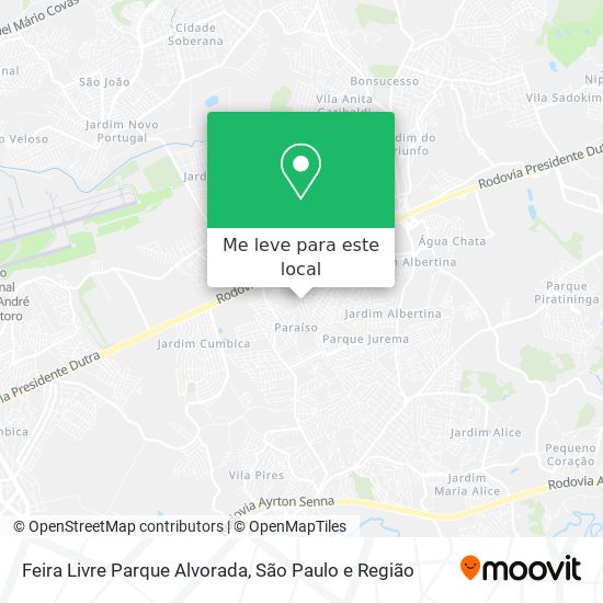 Feira Livre Parque Alvorada mapa